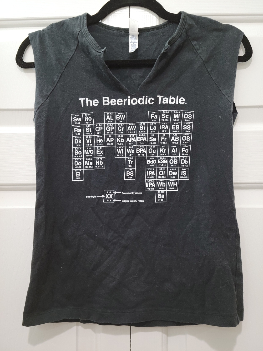 "The Beeriodic Table" Bella Canvas Black Sleeveless Women's Muscle Tee